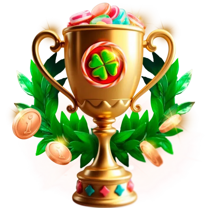 Iris Casino Erfahrungen: Pokal der Lucky League mit Kleeblatt